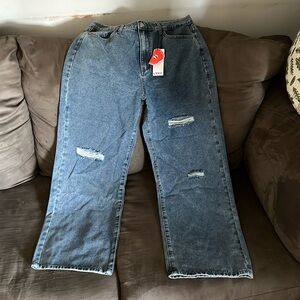 Cider Wide Leg Distressed Jean